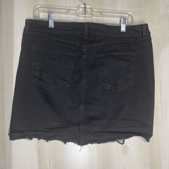Rewash black distressed mini skirt, size 13‎ - Picture 9 of 14